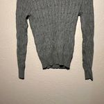 Women's Grey Jumper Longsleeve Sweater Cable Knit Gray Size M Photo 1
