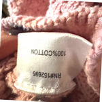 Q&A Los Angeles Women L Pink Crochet Ruffle Square Neck Puff Sleeve Sweater Size XL Photo 7