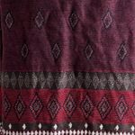 John Mark Boho Southwestern Sleeveless Cardigan Fringe Vest Burgundy large Photo 3