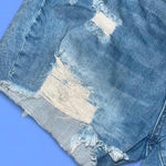 FashioNova Mid-waisted blue denim shorts  Photo 1