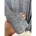 Tahari  100% Linen Heather Blue Open Front Asymmetrical Cardigan Size XS Boho Photo 4