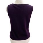 St. John Santana Knit Wool Blend Tank Top Shell Classic Dark Purple size P Photo 2
