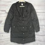 J. Crew Black Long Line Puffer Coat Women's Med Photo 0
