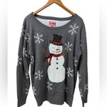Tipsy Elves  Gray Snowflake Snowman Sweater size L Photo 9