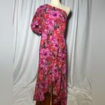 Showpo CLABELLE MIDI DRESS ONE SHOULDER RUFFLE TULIP HEM | 10 NWT Pink Photo 7