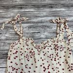 Unbranded Women's Sleeveless Sweetheart Heart Dress Cream Red S SM Small Ruffles Photo 2