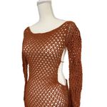 Lovewave The Celeste Mini Dress in Brown Medium New Womens Swim Cover up Photo 5