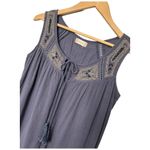 Altar'd State  Embroidered Tassel Swing Sleeveless Lined Tank Dress Blue S Photo 4