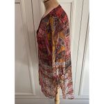 Figueroa &‎ Flower Sheer Popover Tunic Multi Print Boho Hippie Granola Photo 4