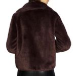 1. State  NWT | Faux Mink Fur Coat in Dark Wine | L Photo 1