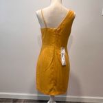 BCBGMAXAZRIA  Golden Yellow Mock Wrap Dress Size 6 SKU#C24395 Photo 4