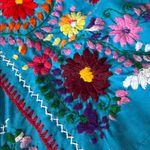 Mexican Colorful Embroidered Blue Dress Size undefined Photo 5