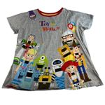 Disney Parks Adult XXL T-Shirt Tee Toy Story Shirt Gray Toy To The World Graphic Photo 1