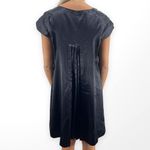 90s SERENA KAY Vintage Black Cap Sleeve Pleated Mini Baby Doll Dress Size 2 Photo 2