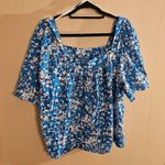 Draper James  - Maren Top in Bluebell Shadow Floral 1X Photo 3