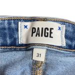 Paige Cindy Jeans with Raw Hem Mid Rise Blue Size 31 Photo 5