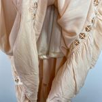 Pale Peach Pink Strapless Tie Neck Lace Dress Feminine Boho Fairy Women Medium Photo 4