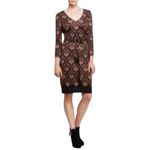 Tory Burch  Silk Jersey Long Sleeve Paisley Print Sheath Dress Medium Photo 8