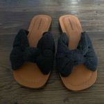 Lucky Brand sz 8.5 black terry cloth flat slides NWOT Photo 5