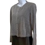 JS Collections Vtg Petite Silver Metallic Formal Dress Set Photo 1