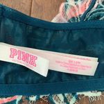 PINK - Victoria's Secret  Date Racerback Teal & Pink Tropical Lace Bra - Size 32C Photo 4