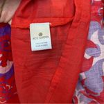RO’S GARDEN Tyler Abstract Print Cotton Mini Shirt Dress Red/Purple Sz Large Red Photo 14