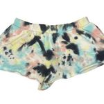 Colsie Multicolored Tie Dye Fleece Elastic Waist Casual Lounge Shorts Size M Size M Photo 0