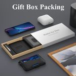 Wallet for Men, Slim Wallet for Men with Money Clip, Pop Up Card Case, RFID Blocking Bifold Wallets, Minimalist Leather Slots Credit Card Holder with Gift Box, (Black) Photo 3