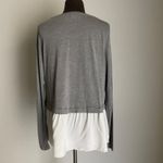 Gap sz S gray white layered blouse top Photo 4
