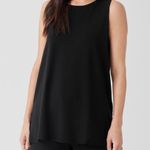 Eileen Fisher Black Tencel Elastane Stretch Jersey Knit Tank Top New With Tags Photo 0
