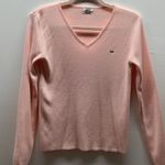 Lacoste Size 40 Women's Soft Pink V-Neck Sweater. Preloved Photo 1