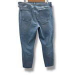 Nine West  Skinny Ankle Light Wash Raw Hem High Rise Jeans‎ Sz 16 Photo 3
