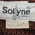 Vtg made in France Cozy Brown Diamond Cable Knit Sweater pullover no size tag Size M Photo 1