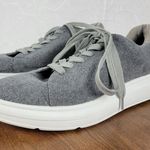 ASOS Womens Shoes 7 Grey Fabric Padded Lace Up Low-top Platform Fashion Sneakers Photo 1