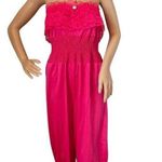 Vintage Queens Way to Fashion pink sexy strapless nylon lace jumpsuit medium Photo 0