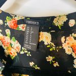 Forever 21 Dark Floral Blouse Long Sleeve Chiffon Sz Small Photo 7