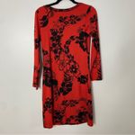 Hanna Andersson Women's Red Black Floral 3/4 Sleeve Ladies Dress XS Holiday Photo 5