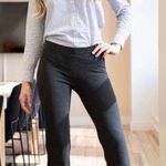 Betabrand Boot-Cut Classic Dress Pant Yoga Pants | Charcoal Grey | Large Petite Photo 0