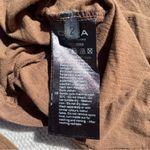 Oska Drapey Cowl Neck Brown Long Sleeve Shirt Top Size 2 8/10 M 100% Cotton Size M Photo 4