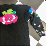 Vintage 80s Vivian Wang Kitty Hawk Oversized Sweater Floral Pattern Mohair sz S Multiple Photo 5