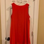 Catherine Malandrino  Coral Color Sheer Overlay Dress Photo 4