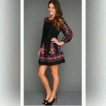 Free People  Age‎ Of Aquarius Boho Black Floral Mini Dress Size 2 NWT Photo 1