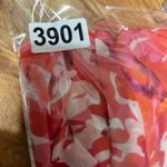 Coldwater Creek  Women A Line Skirt PXL Pink Orange Whimsical Floral Silk‎ Blend Photo 14