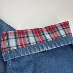 Gap *Vintage Y2K Loose Fit Plaid Flannel Lined Jeans Chore Worn Size 22 SHORT Photo 6