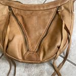 Lucky Brand Light Brown Distressed Leather Shoulder bag purse slouchy hobo Photo 2