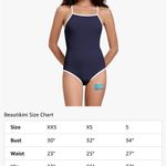 Beautikini. Period Swimwear for Teens One Piece Leakproof Swimsuit Keyhole Racerback Menstrual Photo 5