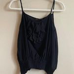 525 America silk cami ruffle top Sz s Black Photo 0
