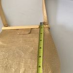 Lamarthe Vintage  Purse Clutch Bag Gold Matte Crocodile Pattern Shoulder Bag Photo 8