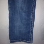 Royal Premium 12 33x21 Dark Wash Pink Accent Capri Jeans Blue Size 33 Photo 5