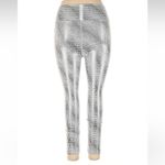 Peloton  Show Up Silver Foil Metallic Printed Athletic Leggings Woman’s Size XL Photo 4